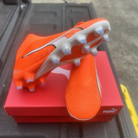 Puma Ultra Match  Firm GroundAg Soccer Cleats Men Orange 107243-01 Laceless Sz 7 main image 7